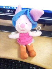 Disney : Winnie the Pooh, Piglet in Hat , 9" Beanie, Star Bean/Mattel Nice 