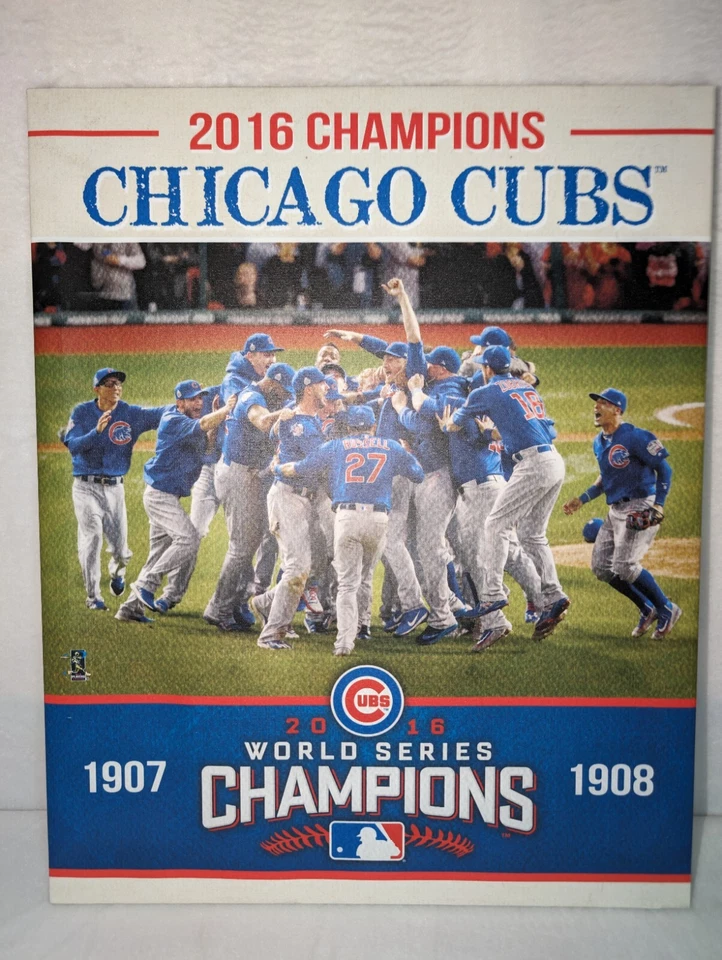 Chicago Cubs 2016 World Champions 20x16 Canvas Print MLB History Licensed - Image 2 of 4
