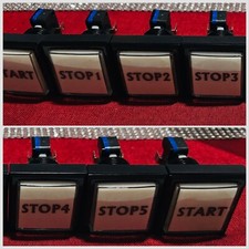 Slot machine VLT AWP pulsanti 44mm start stop ricambio nuovi kit jamma arcade