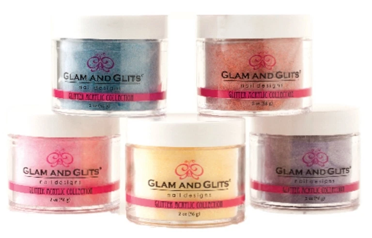 GLAM AND GLITS NAIL DESIGN Glam Glits Nail Acrylic Color Powder - 2oz/57g Jar - Choose Your Color
