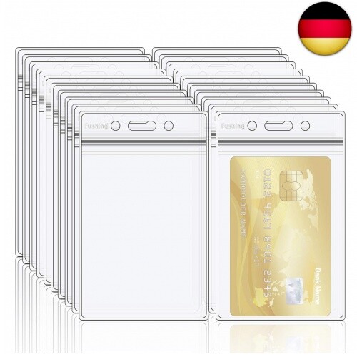 Vertical Id Card Badge Holder - Fushing 20 Stück ausweishüllen id kartenhalter a - Bild 1 von 9