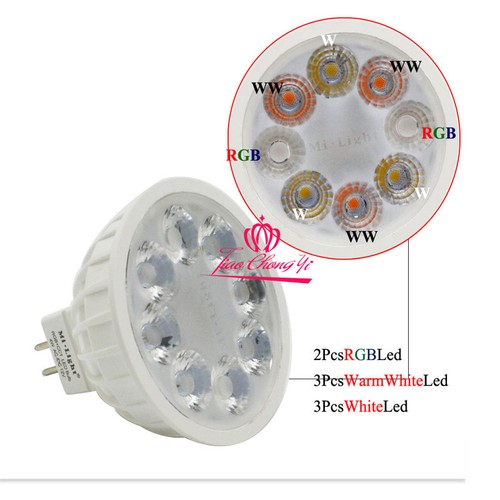 Dimmable RGB CCT Led Bulb lamp MR16 4W RGBW RGBWW bulb spot light DC12V mi light - Picture 5 of 16