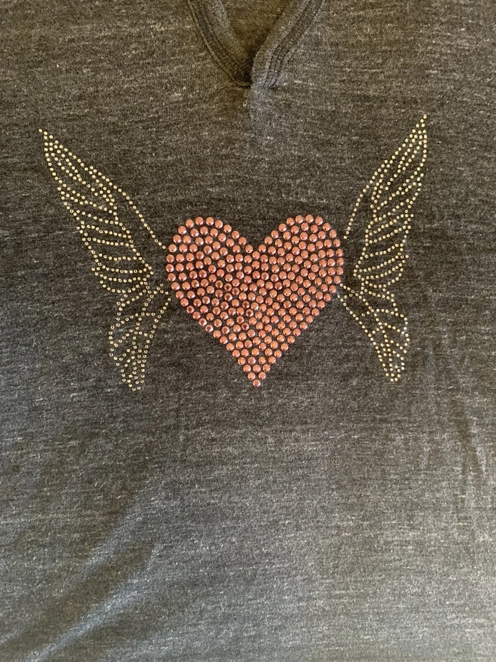 hippie ink M heart wings Artist hoodie - Image 2 of 4