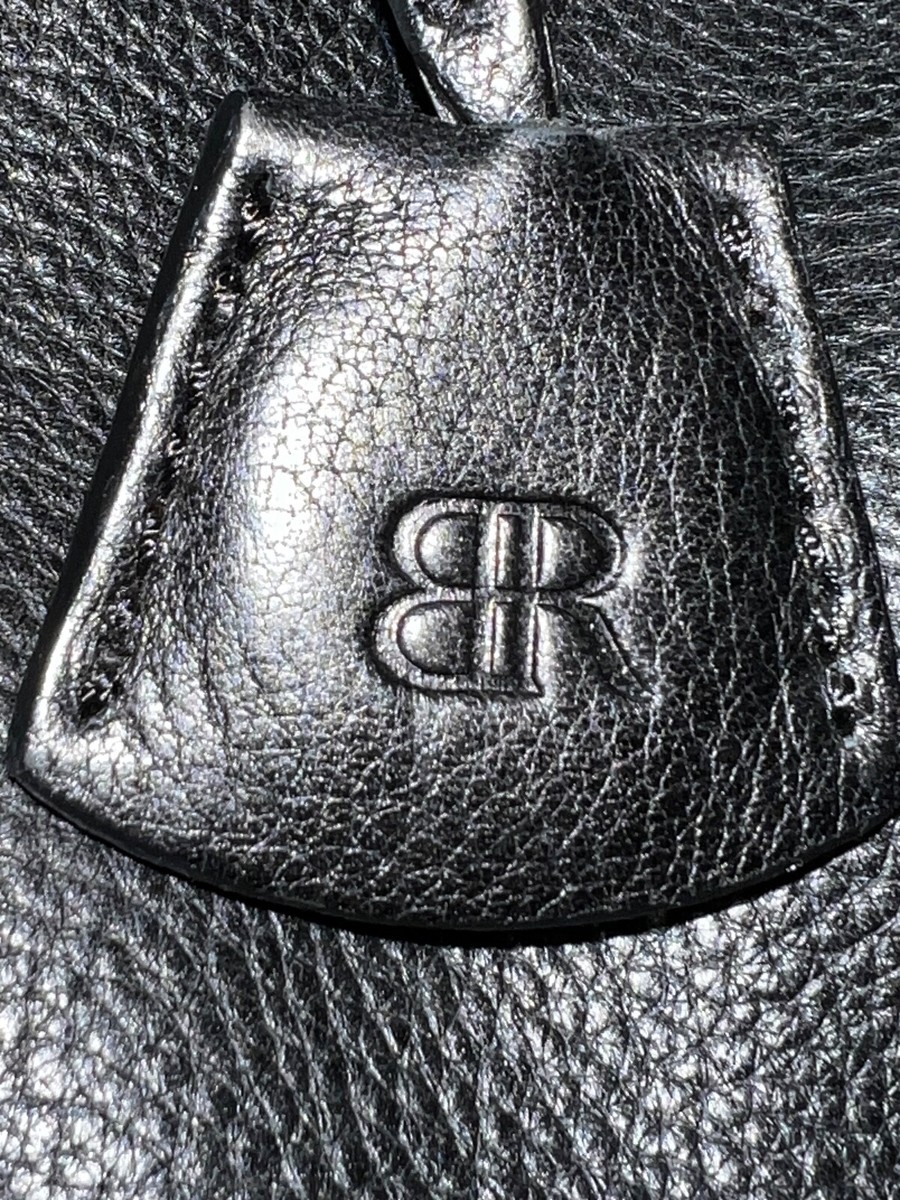Vintage Banana Republic Unisex Blk Leather Messenger Bag