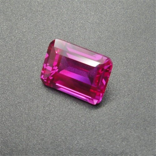 Pink Ruby Rectangle Faceted Gemstone Emerald Cut Pink Ruby Gem Multiple Sizes - Picture 39 of 55