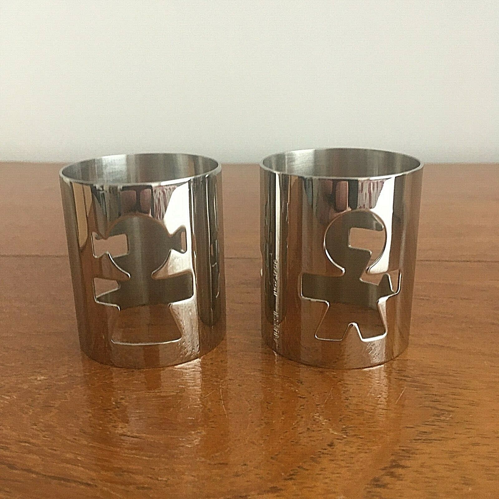 ALESSI Napkin Rings - Woman and Man. Made in Italy.
