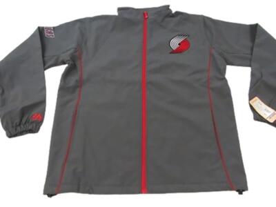 New Portland Trail Blazers Mens Sizes Majestic Full Zip Hard Shell Jacket $90