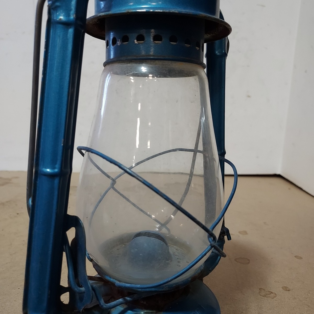 Vintage Dietz Lantern Kmart Blue Kerosene Oil Lamp Hong Kong 12