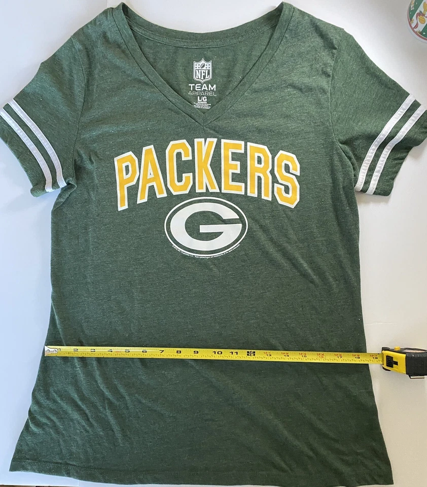 Camiseta Green Bay Packers Feminina L NFL TEAM APPAREL GOLA V FUTEBOL Wisconsin * - Imagem 4 de 4