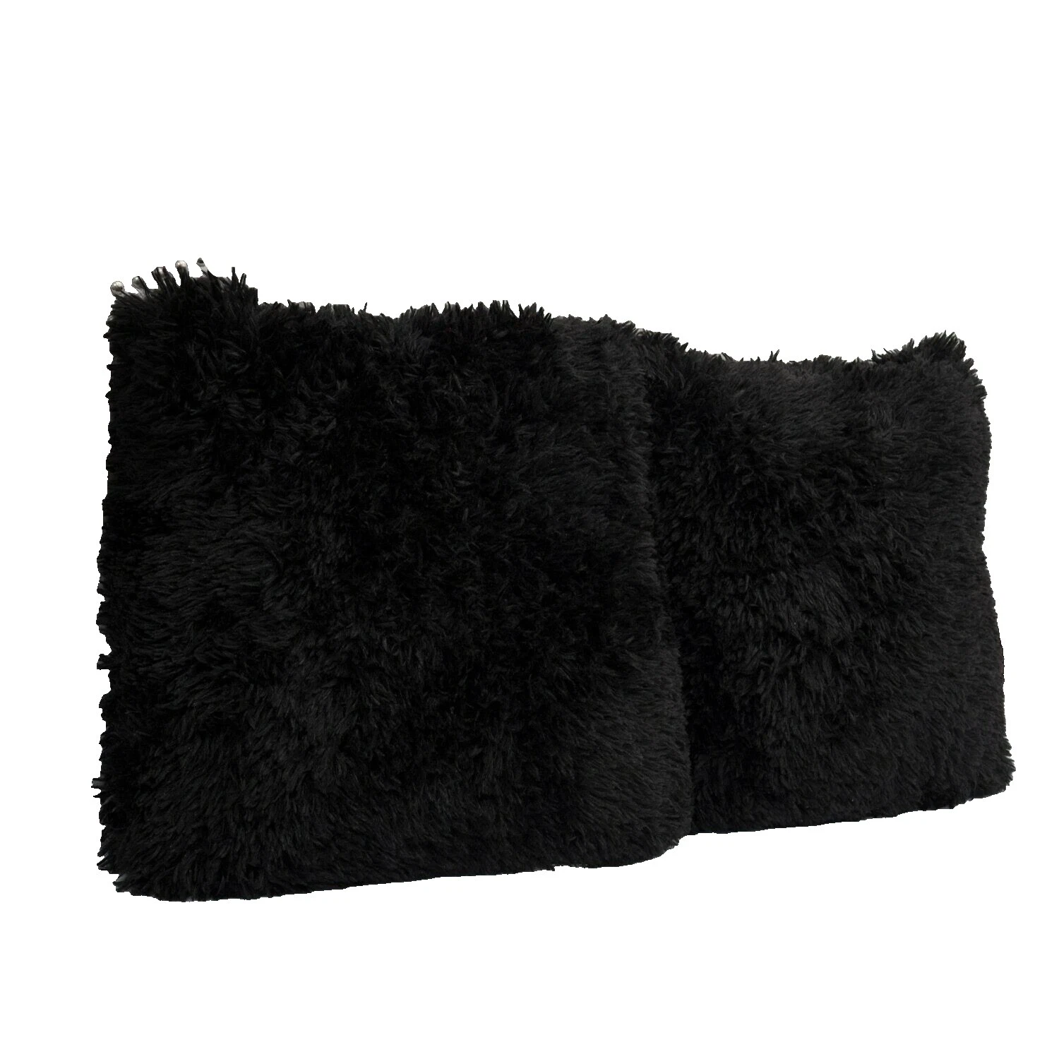 Almohadas negras de piel sintética para decoración del hogar