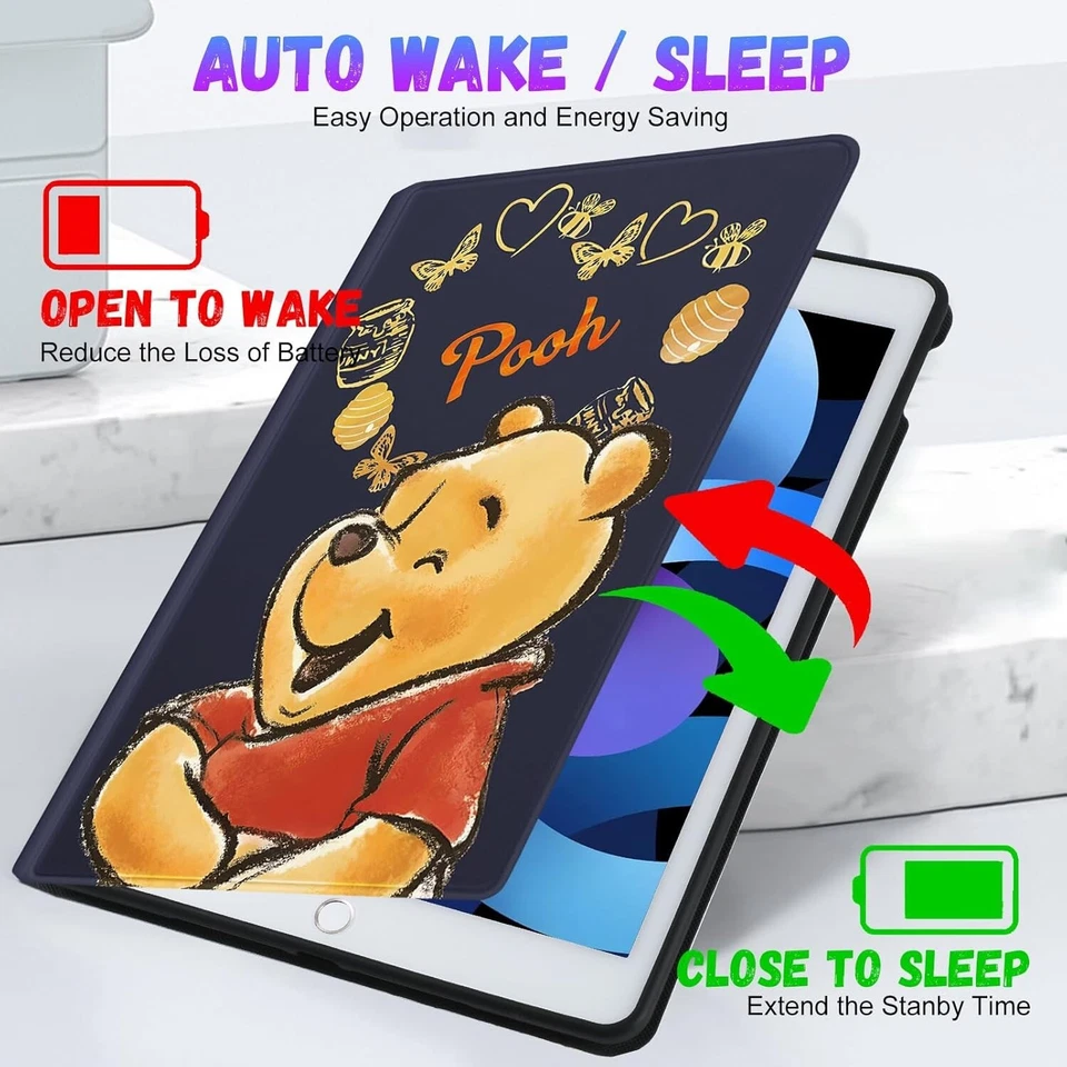 Koecya iPad 10th Generation Case 10.9 Inch 2022 Cute Cartoon Kawaii Winnie Pooh - Image 3 of 4