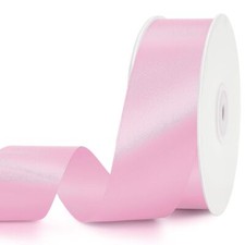 Pink Ribbon 1 1/2 Inch50 Yards Pink Stain Ribbon Solid Fabric Ribbons for Gif...