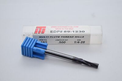 NEW Internal Tool 89-1230 Carbide 0.1800 dia. Multi Thread Mills AlTiN Coated 