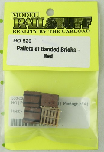 HO Scale Pallets of Banded Bricks (4pcs 