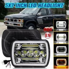 7x6" 5x7" LED Headlight DRL Hi/Lo Beam For Nissan Pickup Hardbody 240SX D21 NX