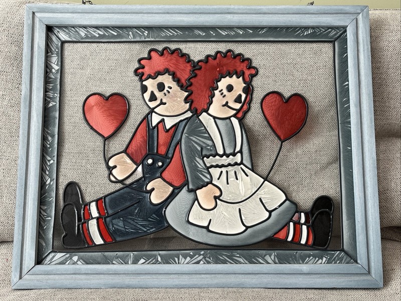 Faux Stained Glass Window Raggedy Ann And Andy