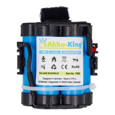 Akku für Gardena Robotic R45Li 2012 2013 2014 2015 2016 2017 2018 - 2500mAh