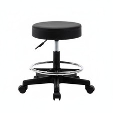 Sgabello Regoabile con Rotelle Ruote Silenziose per Ufficio, Casa, Parrucchieri