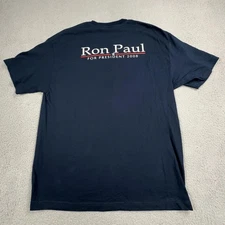 VTG Ron Paul Shirt Mens XL Navy Blue 2008 President Campaign Graphic Tee RARE