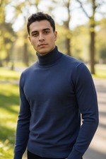 STILL ABBIGLIAMENTO MAGLIONE UOMO COLLO ALTO TINTA UNITA SLIM