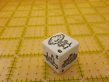 Weapon Die #7 - 19mm D6 Die RPG Tabletop Roleplay Games CCG Supply Tools Random