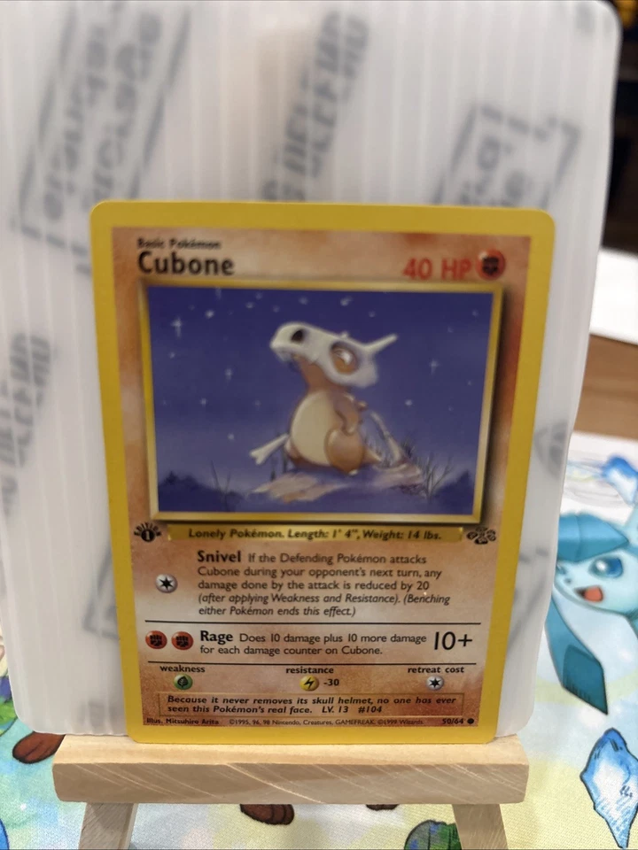 1x Cubone - 50/64 - Common - 1st Edition Lightly Played Pokemon G1 - Jungle - 1s - Image 3 of 4