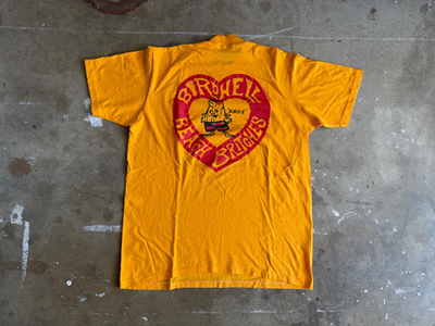 1970s VINTAGE 70s BIRDWELL BEACH BRITCHES BIRDIE T-SHIRT SZ L SURF