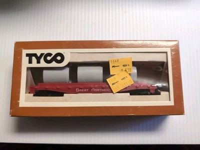 Tyco HO Scale Great Northern Skid Flat Car 342D   Original Box