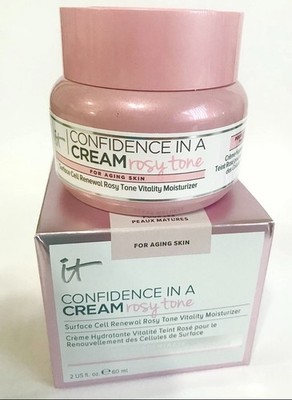 IT COSMETICS Confidence in a Cream Rosy Tone Moisturizer 2 oz NIB SEALED US SHIP