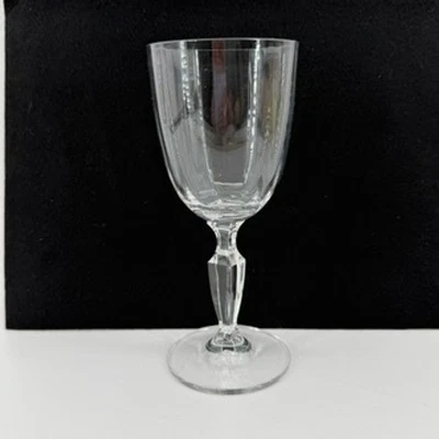Villeroy & Boch Octavie Crystal Wine Goblet Clear Faceted Stem 7.25 Inch - Image 1 of 4
