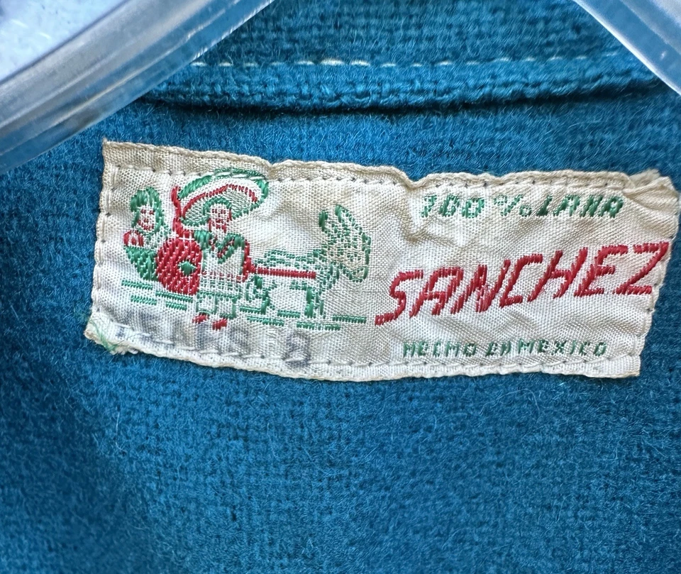 Vintage Sanchez Mexican Child’s Wool Felt Jacket Embroidered Tourist Coat - Image 3 of 4