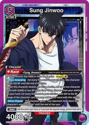 Sung Jinwoo SR UE17BT/SLG-1-021 - Union Arena: Solo Leveling - English NM