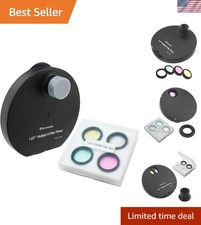 1.25" Multiple 9-Position Filter Wheel for Telescope - with LRGB Filter Set