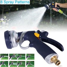 8-Dial High Pressure Metal Spray Gun Garden Hose Pipe Lawn Watering Car Wash Jet