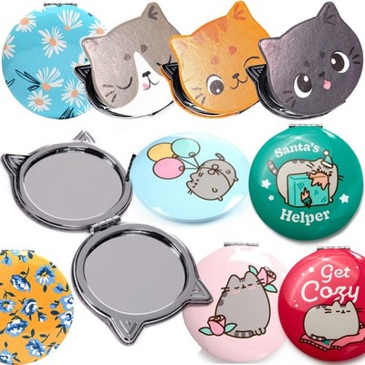 KATZE & BLUME TASCHE KOMPAKT SPIEGEL Accessoire Tasche Reise Geburtstag Weihnachtsgeschenk