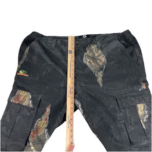 (2) Mossy Oak Camo Break-Up Eclipse Black Cargo Pants Size XXL 44/46 Hunting EUC - Picture 13 of 15