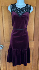 Nanette Lepore Purple Velevet Sheath Dress Bl...