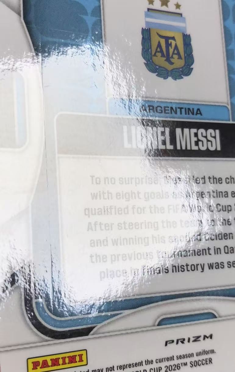 2026 Panini Prizm FIFA World Cup Lionel Messi #10 Argentina Wave view 3