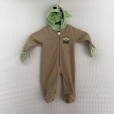 STAR WARS The Mandalorian The Child Baby Zip Up Cosplay Costume Coverall 3-6m