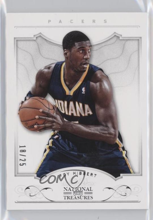 Roy Hibbert #27 Basketball Cards 2012 Panini National Treasures trading card — raw and PSA graded price guide