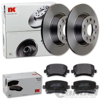 NK BREMSSCHEIBEN 282mm + BELÄGE HINTEN passend für VW PASSAT B7 B6 3C CC 357 358