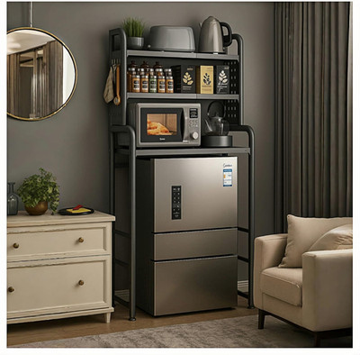 Dorm Microwave Storage Mini Fridge Rack, Can Be Placed above the White Mini Frid