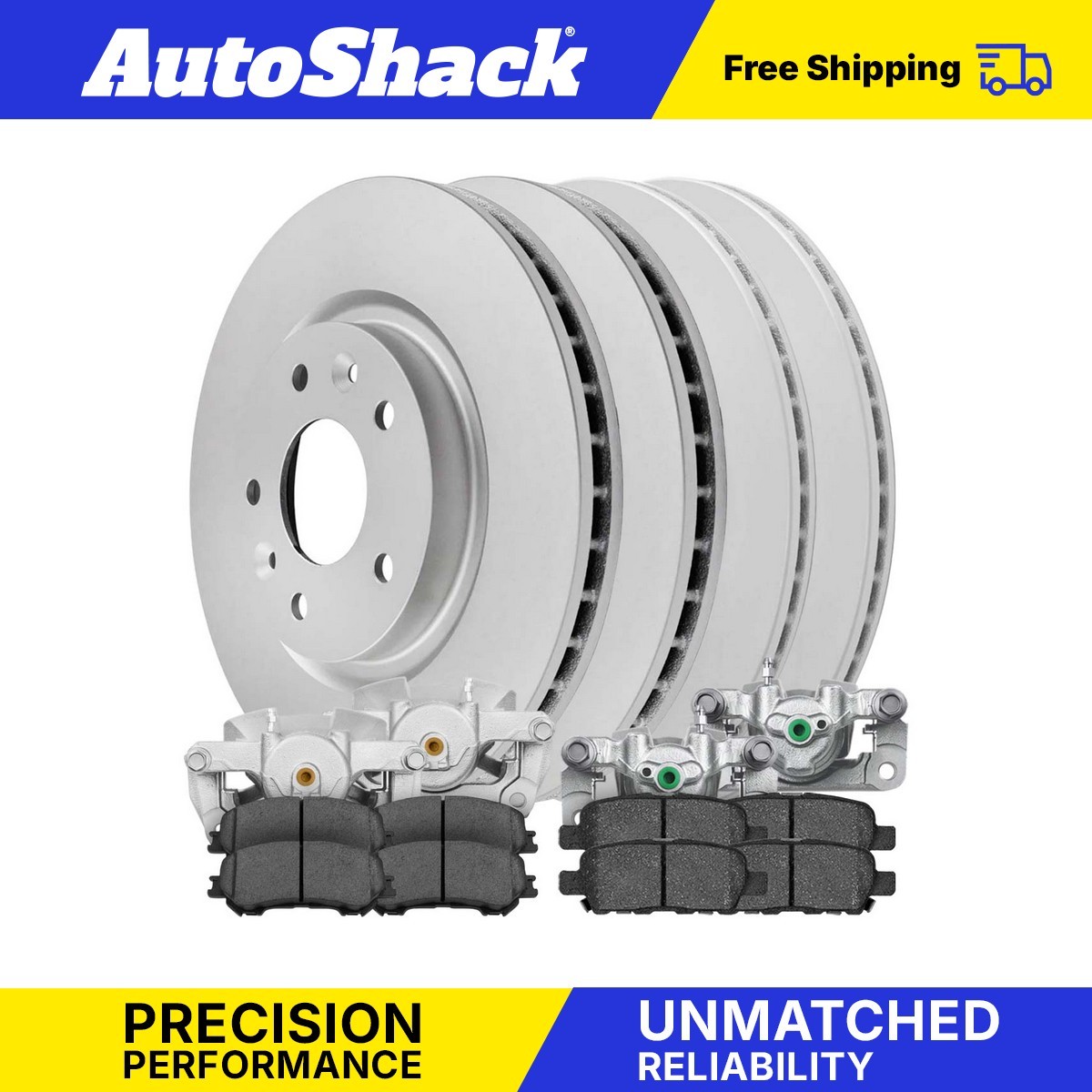 Nissan Rogue Sport Coated Brake Rotors Ceramic Pads Calipers Set