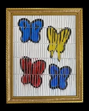 HUNT SLONEM BUTTERFLIES  FRAMED