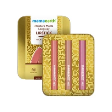Mamaearth Moisture Matte Long Stay Mini Lipstick Kit (Nude Perfection)