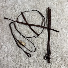 New Oversize Da Vinci Chestnut Leather English Horseback Riding Snaffle Bridle