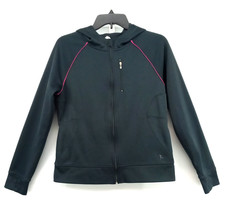 Danskin Now Jacket Womens Medium Gray Hoodie Full Zip Long Sleeve Thumbholes