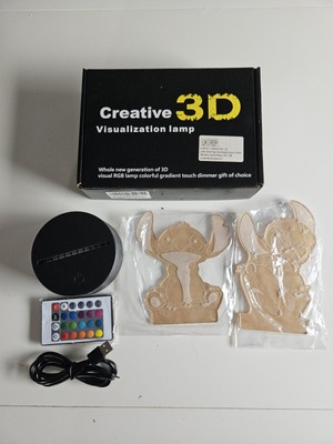 Nachtlicht 3D Stitch LED Licht 7 Farben wechseln mit Fernbedienung.