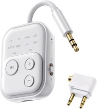Bluetooth Wireless Transmitter/Receiver Adapter,Supports 2 Headphones  2-in-1 ...