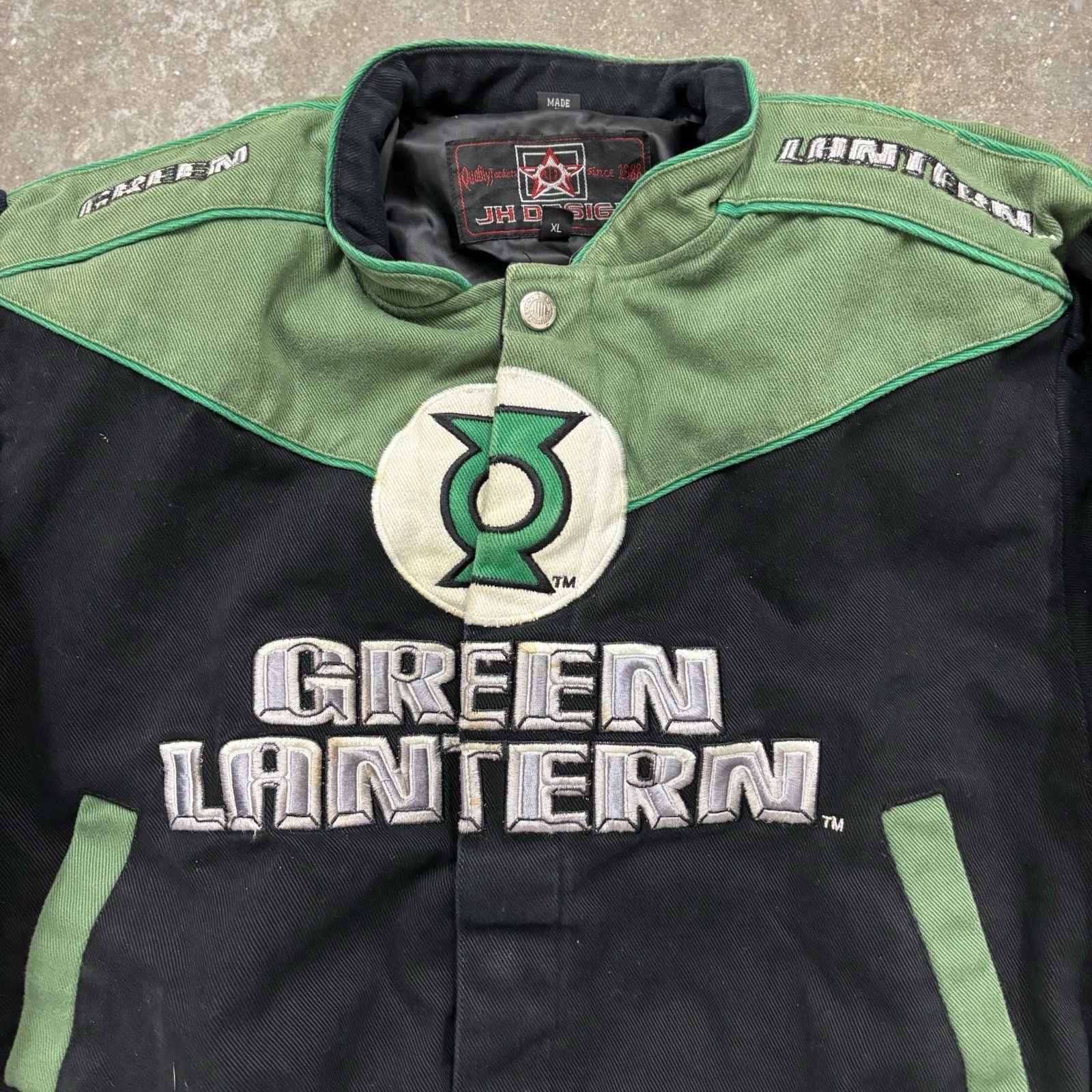 Green Lantern (DC Comics) Michigan Speedway Jeff Hamilton Vintage Jacket